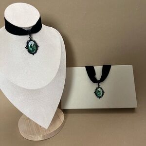 Goth Black Velvet Statement Choker - Bat Edgy Choker, Spider Spooky Large Choker